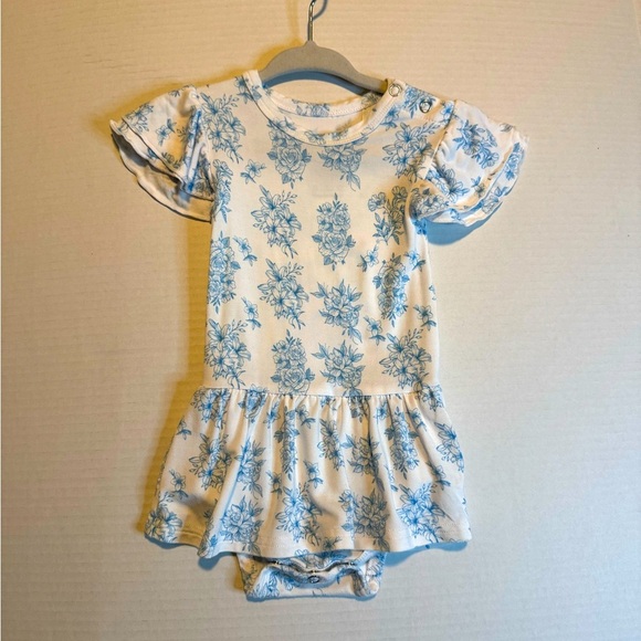 House Of LooLous Bamboo Floral Play Dress Size 3-6 Months - Picture 2 of 4